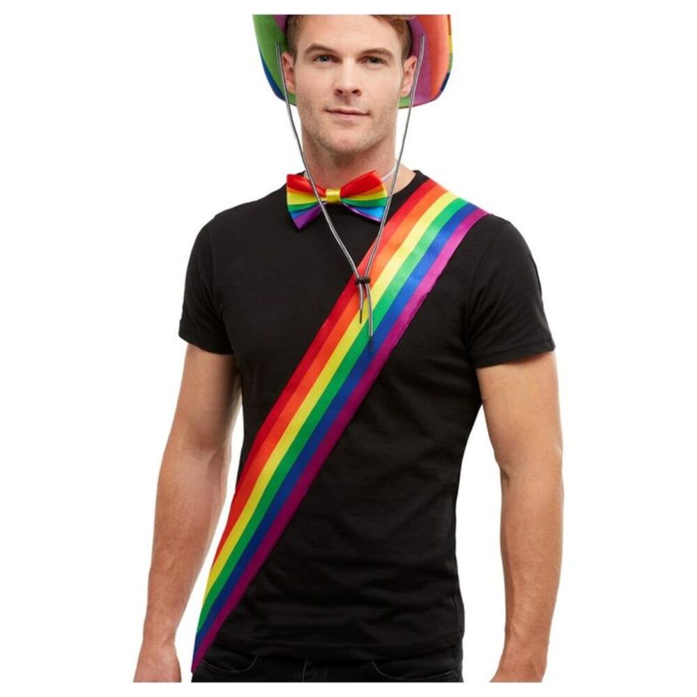 Smiffys Unisex Adult Pride Party Sash / Multicolored